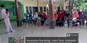 Pemdes gedangsewu Menggelar Posyandu lansia berjalan lancar dan kondusif