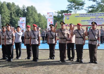 Kapolres Toraja Utara Pimpin Upacara Sertijab dan Pelantikan, 3 Pejabat Resmi Berganti