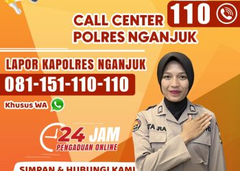 Polres Nganjuk Kampanyekan Layanan Call Center 110 dan WhatsApp Lapor Kapolres