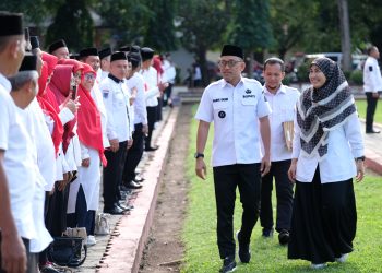 Apel siaga koperasi Merah Putih Dirangkaikan dengan pelantikan pengurus Dan pengawas Se-Kabupaten Jeneponto