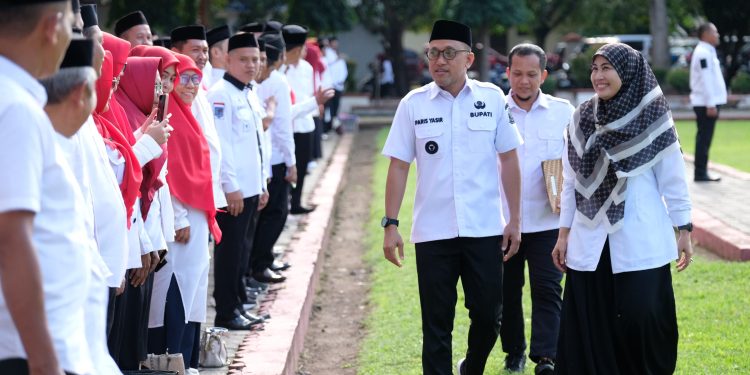 Apel siaga koperasi Merah Putih Dirangkaikan dengan pelantikan pengurus Dan pengawas Se-Kabupaten Jeneponto