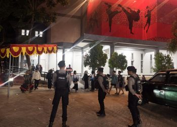 Jaga Kondusifitas, Polres Ngawi Amankan Kejuaraan Pencak Silat Championship 3 di Gor Bung Hatta