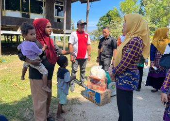 Ketua TP PKK Kabupaten Takalar Salurkan Bantuan Sembako dan Santunan ke Warga Miskin di Desa Laikang