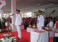 Bupati Jeneponto Pimpin Upacara Pengibaran Bendera Merah Putih HUT RI ke-80 Dilapangan Passamaturukang