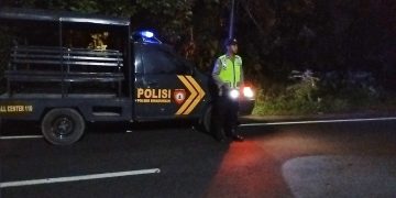 Patroli Blue Light Polsek Kwadungan Dukung Sitkamtibmas Ngawi