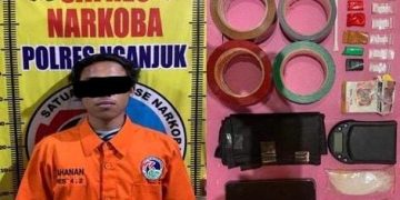 Satresnarkoba Polres Nganjuk Bekuk Pengedar Sabu di Sawahan, Amankan Barang Bukti 3,69 Gram