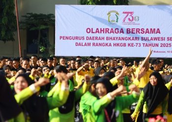 Polda Sulsel Gelar Olahraga Bersama dalam Rangka HKGB ke-73 Tahun 2025