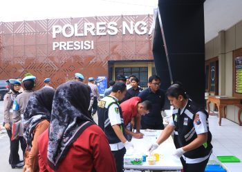 Polres Ngawi Gelar Tes Urine, Tegaskan Komitmen Berantas Narkoba Dari Internal