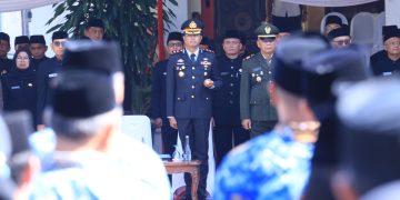 Kapolres Hadiri Upacara Hari Jadi Provinsi Jawa Timur Ke-80 di Pendopo Wedya Graha Ngawi