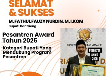 Bupati Bantaeng Uji Nurdin Raih Penghargaan Pesantren Award 2025