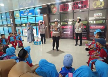 Satlantas Polres Gowa Gelar Wisata Edukasi Polsanak untuk Tanamkan Tertib Lalu Lintas Sejak Dini