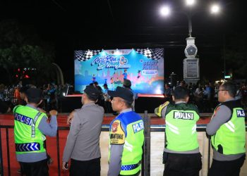 Polres Ngawi Amankan Kegiatan Mlayu Bareng dan Konser Musik HUT Provinsi Jawa Timur ke-80