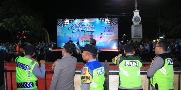 Polres Ngawi Amankan Kegiatan Mlayu Bareng dan Konser Musik HUT Provinsi Jawa Timur ke-80