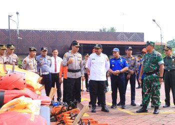 Kapolres Ngawi Pimpin Apel Gelar Kesiapan Tanggap Darurat Bencana Hidrometeorologi