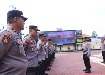 Polres Ngawi Gelar Latihan Rutin Pedang Pora