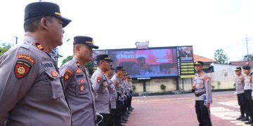 Polres Ngawi Gelar Latihan Rutin Pedang Pora