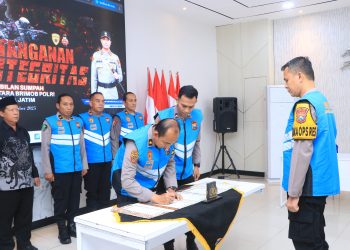 Polres Ngawi Gelar Penandatanganan Pakta Intergritas Casis Brimob