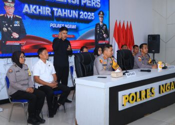 Kapolres Ngawi Pimpin Rilis Akhir Tahun 2025, Paparkan Capaian Kamtibmas dan Kinerja Penegakan Hukum