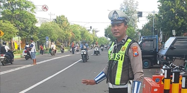 Polres Ngawi Gelar Pengaturan Pagi, Lalu Lintas Lancar