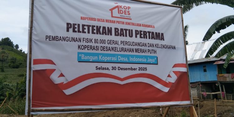 Pengerjaan Pembangunan Kopdes Merah Putih Desa Jenetallasa Sementara Berlangsung