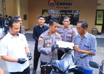 3 Pelaku Curanmor di Ngawi Berhasil Dibekuk, Motor Petani Ngale Kembali ke Pemilik