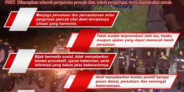 Imbauan Kapolres Ngawi Jelang Giat Parapatan Luhur Perguruan Pencak Silat di Madiun