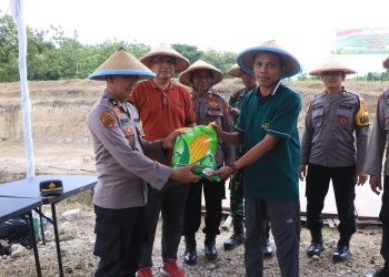 Dukung Ketahanan Pangan Nasional, Polres Ngawi Tanam Jagung Serentak