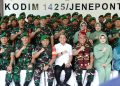 BUPATI JENEPONTO DAMPINGI PANGDAM XIV/HASANUDDIN RESMIKAN SPPG TNI AD KODIM 1425/JENEPONTO