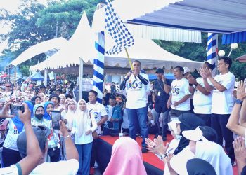 Ribuan Warga Meriahkan Jalan Santai Bahagia, Bupati Jeneponto Pimpin Semarak Hari Jadi ke-163