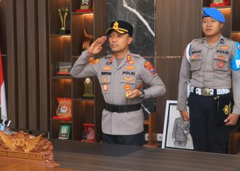 Kapolres Ngawi Pimpin Sertijab dan Pengukuhan Kapolsek