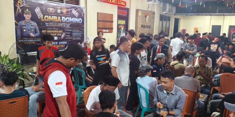 Semarak HUT Bhayangkara ke-80, Polres Gowa Gelar Lomba Domino Antar Ormas, OKP, Mahasiswa dan Wartawan