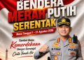 Semarak HUT ke-81 RI, Kapolresta Gowa Ajak Masyarakat Kibarkan Bendera Merah Putih