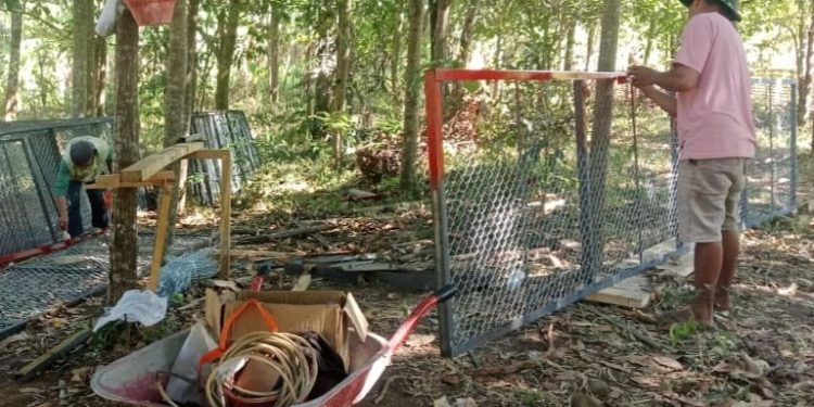 Wujudkan Akses Pinggiran, Kodim 1409/Gowa Bersama Warga Kejar Penuntasan Jembatan Gantung Tahap V