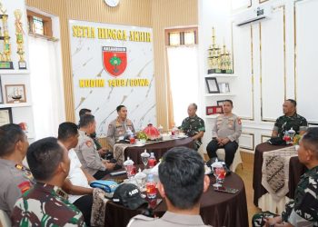 Pererat Sinergitas TNI-Polri, Kapolresta Gowa Jalin Silaturahmi Perdana ke Kodim 1409/Gowa