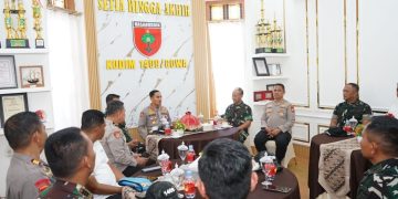 Pererat Sinergitas TNI-Polri, Kapolresta Gowa Jalin Silaturahmi Perdana ke Kodim 1409/Gowa