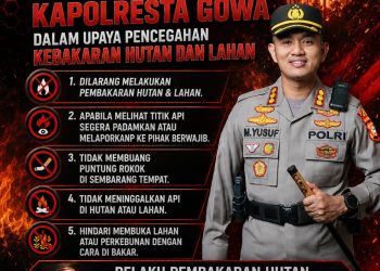 Cegah Karhutla, Kapolresta Gowa Ajak Warga Jaga Lingkungan dan Waspadai Titik Api