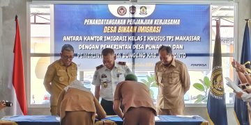 Bupati Jeneponto Hadiri Penandatanganan Kerja Sama Desa Binaan Imigrasi