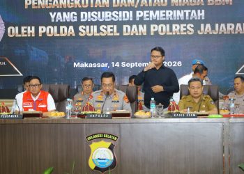 Polda Sulsel Gelar Konferensi Pers Penegakan Hukum Penyalahgunaan BBM Bersubsidi
