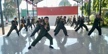Pencak Silat Militer Jadi Ajang Pembinaan Fisik Rutin Personel Kodim 1409/Gowa