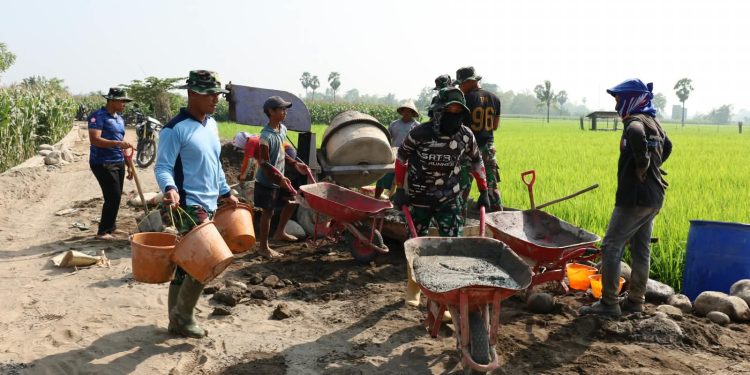 Kebut Akses Ekonomi Desa, Satgas TMMD Kodim 1409/Gowa Terus Meratakan Jalan Tani