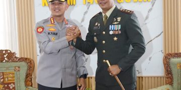 DANDIM GOWA TERIMA KUNJUNGAN KAPOLRESTA GOWA,  DALAM RANGKA HUT TNI KE 81DAN PERERAT SINERGITAS TNI–POLRI